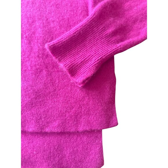 Halogen Womens 100% Cashmere Fuchsia Pink Long Sleeve Sweater Size S - Picture 3 of 5